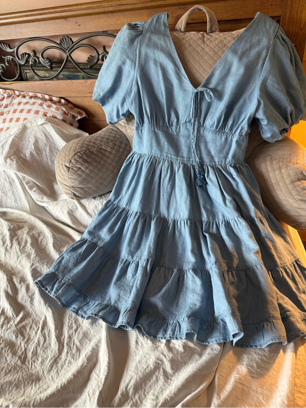 Jessica Light Blue Smocked Top